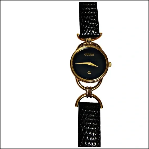 Gucci | Accessories | Gucci Vintage 600l Black Gold Leather  display picture 1